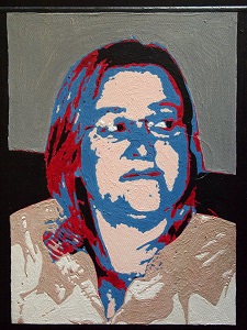 anita snik-broeken, popart schilderij, portret vrouw